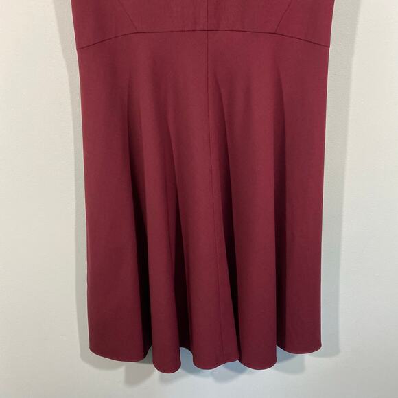 MM LaFleur Women Burgundy Red Sleeveless Wool Toi Dress Size 6 - Picture 3 of 6